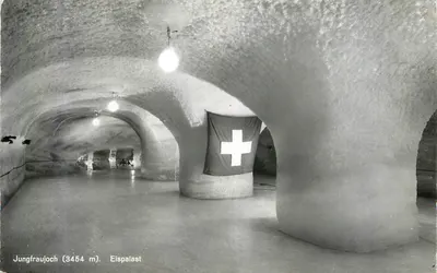 Jungfraujoch (3454 m) — Palácio de Gelo — Photoglob-Wehrli AG Zürich