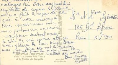 El Muelle de Yates en Deauville — Compagnía de las Artes Fotomecánicas — editor IRIS — Reverso