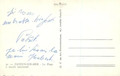 Cayeux-sur-Mer — Plaża przy odpływie — REAL-PHOTO, Letellier Paris-15e — Rewers
