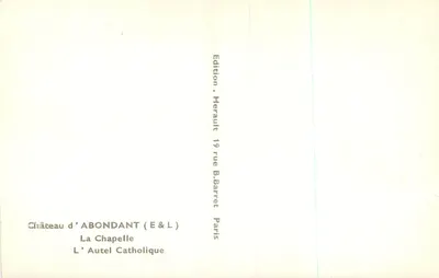Castelo de Abondant — La Chapelle — Edição Herault — Verso
