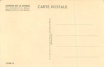 Most Achille-Cazin — Góry Diosaz — Wydawnictwo Sztuki Servoz — Rewers