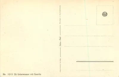 Ob Unterwasser mit Saentlis — Edizione Stahli — No. 1013 — Verso