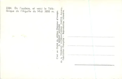 Aiguille du Midi — Teleférico — Cliché de G. ROSSAT-MIGNOD — Verso