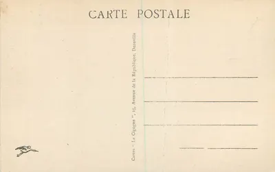 TROUVILLE, la Reine des Plages — Entrée de la Rue de Paris vers la Plage — éditeur Cartes 'La Cigogne', n°112 — Verso