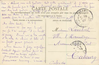 Saint-Malo - La Place, La Tour du Château — A.G. — Villa 'La Fournié' — Avenue Robert Surcouf, à Paramé — Verso