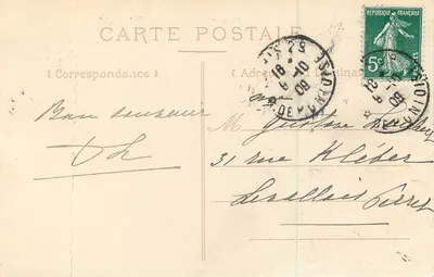 Bilhete postal antigo Chaville Villa Le Home — Verso