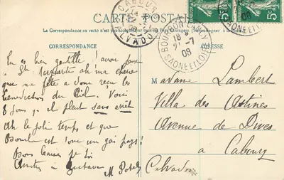 Cour d'honneur de l'Hospice d'Aligre — Bourbon-Lancy — Perreau-Mandrillon, editore — Verso
