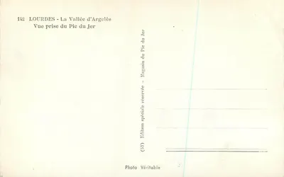 Vista da Valei de Argelès — O Pie do Jer — Edição Especial Reservada — Verso