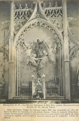Capela N.-D. do Monte Carmel em Bel-Air, perto de Moncontour — Altar N.-D. da Paz — Editora S.A.X.B. BRETONNE (Con E. Harmonie)