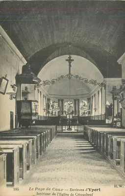 Interior da Igreja de Criquebeuf — O País de Caux — Arredores de Yport — H.W. — n°185