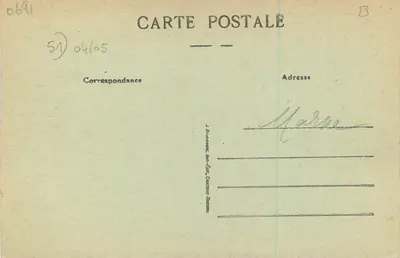 Boursault — O Castelo — Editor A. Boursault, Imp. G. Cartier, Tournai — Verso