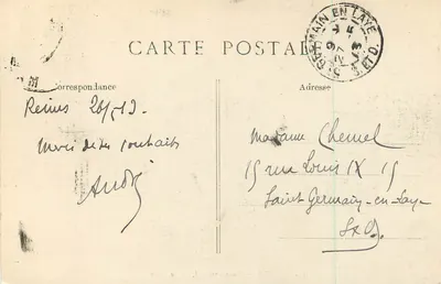 Reims — Panorama z peronu — Wydawca E.P.D. nr 12 — Rewers