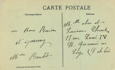ÉPERNAY — Promenade du Jard — J. Bourgogne, Château-Thierry — Rewers