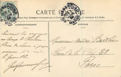 Sainte-Menehould — Quarto da Família Real — Gaudé & Ste-Menehould — Verso