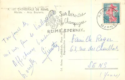Catedral de Reims — Abside. Arcos Boutants — Ed. Reims Epernay — Verso