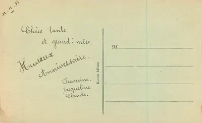 Reims — Joana d'Arc diante da Catedral, antes da Guerra — Bandet editor, n° 152 — Verso