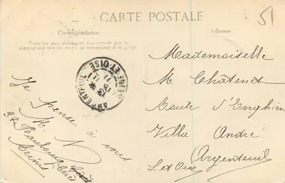 Reims — Palácio de Justiça — Editor E.P.D. n°137 — Verso