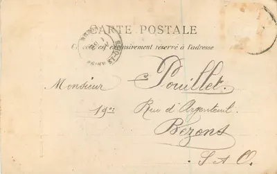 Reims — Estátua de Luís XV (Praça Royale atual) — Rep e Éliette, editores Château-Thierry — Verso