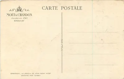 O Jardim de Jean-Remy Moët — Épernay — Editor Moët & Chandon — Verso