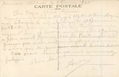 Capela da Reconhecimento — Dormans (Marne), lado Nordeste — Editor: Bourgogne frères — Verso