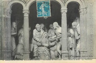 Abadia de Saint-Pierre de SOLESMES (Sarthe) — Os Santos de Solesmes - Notre-Dame-la-Belle - La Pâmoison — Edição Malicot, fot. Sablé sur Sarthe