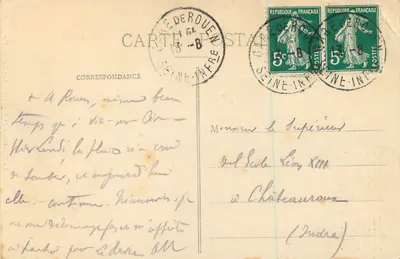 La Cathédrale de ROUEN - Vue d'ensemble — C.V. - 183 — Éditeur non visible — Verso