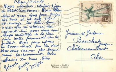 Widok plaży i farby Côte d'Albâtre — Éditions GABY, n°40 — Rewers