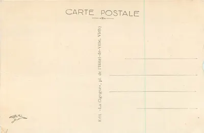 Bilhete postal antigo 364 Vichy fonte da grande grade temperatura 41 débito 3000 litros por hora — Verso