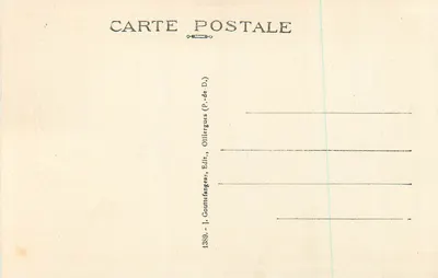 La Bourboule – Panorama nad Kasynem i wielkimi hotelami — Auvergne — Rewers