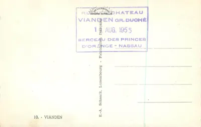 Vianden — Zamek i krajobraz — Ruftichrone, n°10 — Rewers