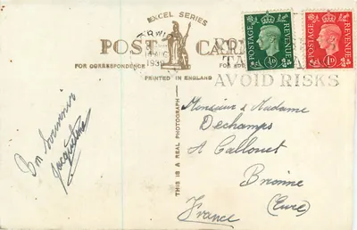 Katedra w Norwich — widok ramowany łukiem — seria Excel, n°35 — Rewers