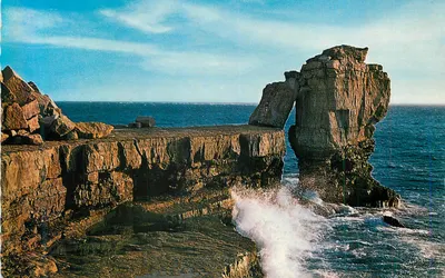 Pulpit Rock, Portland — vista costeira — Published by D. Constance Limited, Littlehampton, Sussex