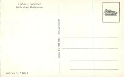 Lindau i. Bodensee — część Heidenmauer — Verlag FOTOPRINT/Balingen — Rewers