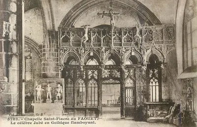 Capela de São Fiacre em Faouët — Jubé gótico flamboyante — Col. De Hamonic, St-B 5783