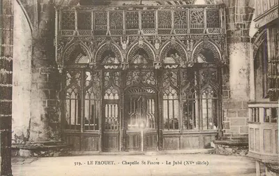 Le Faouët - Capela de São Fiacre - O Jubé (século XV)