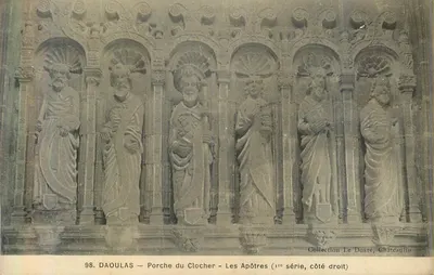 Daoulas — Portal da Torre — Os Apóstolos (1ª série, lado direito) — Coleção Le Doaré, Châteaulin