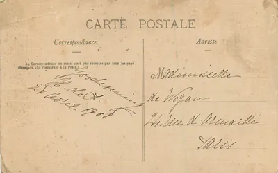 Bilhete postal antigo Clermont en argonne vista geral — Verso