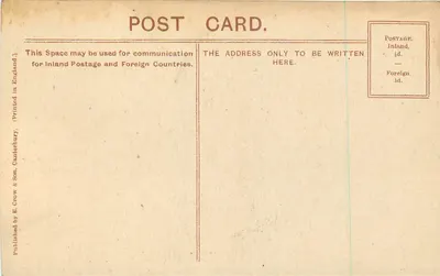 Canterbury. St Augustine's College (Entrada) — Editor E. Crow & Son & Son, Canterbury — Verso