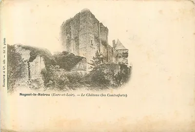 Nogent-le-Rotrou (Eure-et-Loir) — O Castelo (os Contrefortes) — Hachatte & Cie, editor