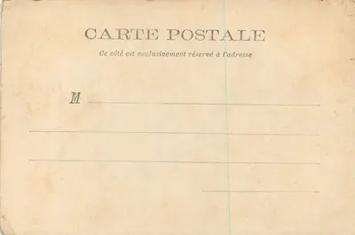 Stara pocztówka Bazouges (Sarthe) zamek — Rewers