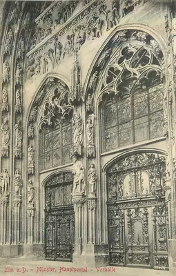 Ulm a.D. - Münster, Hauptportal - Vorhalle — Verlag der evangel. Kirchengemeinde Ulm a.D.