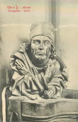 Estátua de Syrlin — Ulm a.D. — Münster Chorgestühl — editor Verlag des evangel. Kirchen gemeinderats Ulm a.D., n° A23072