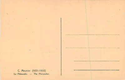 O Filósofo — C. Meunier (1831-1905) — Verso