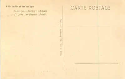 Święty Jan Chrzestny — szczegół — Braun & Cie, Dornach (H.-Rhin) — Rewers