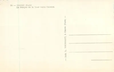 Gisors (Eure) — O Donzel da Torre São Tomé — Édit. L. Tournant — Verso