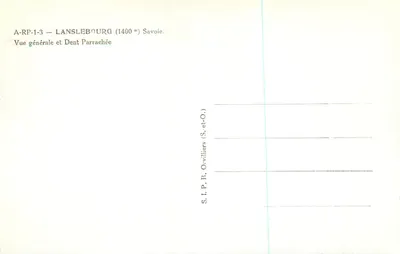 Lanslebourg — Vue générale et Dent Parrachée — S.I.P. Orvilliers (S.-et-O.) — Verso