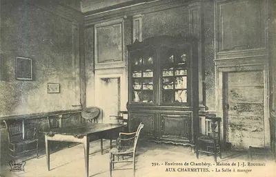Arredores de Chambéry — Casa de J.-J. Rousseau — A Sala de Jantar