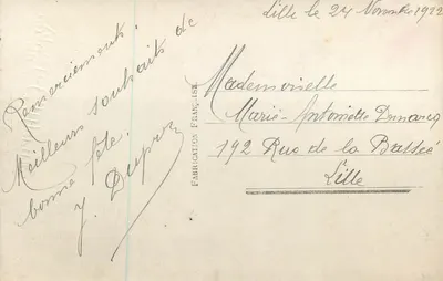 Bloemen en ivoren — Sint-Katharijn — Uitgever n° 2456 — Achterkant