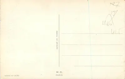 Róże — Szczęśliwego Dnia — M.D. Série N° 1470 — Rewers