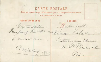 Pensées — seria F — wydawca Pensées — Rewers